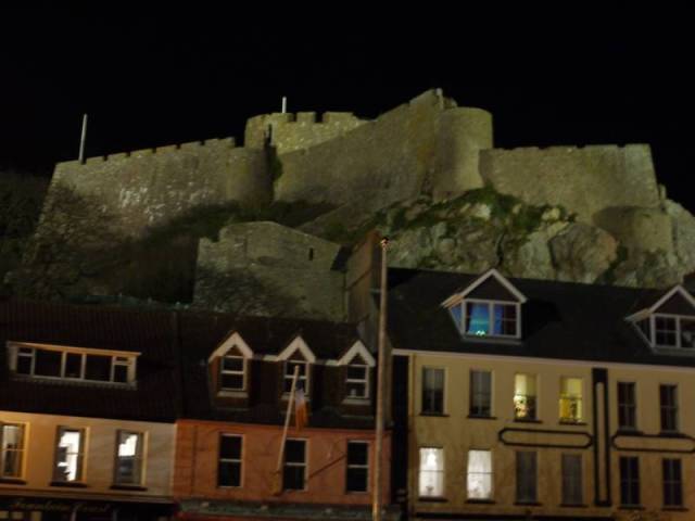 Night view of Gorey Castle