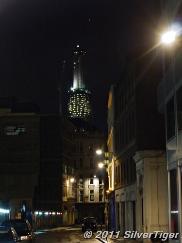 The Shard looms large in the darkness